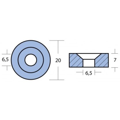 Scheibenanode Johnson-Evinrude 2-6PS, 25-225PS 4-Zyl., MA0933 – Bild 3